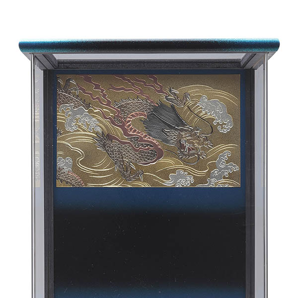 久月　 破魔弓　清龍A 太刀 本籐 青黒暈 アクリルケース飾り　詳細画像